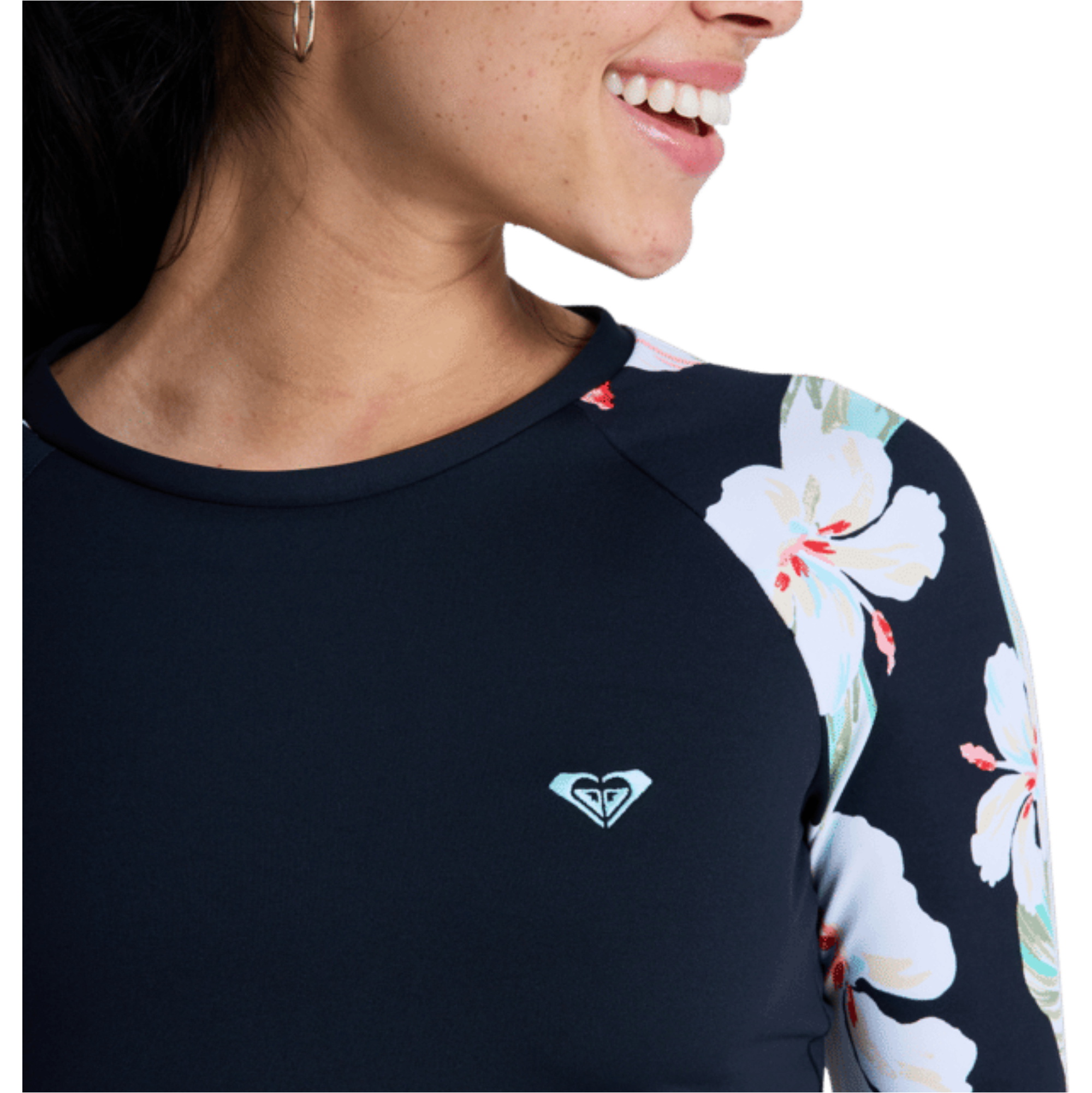2026 Roxy Mujer El Chaleco Clásico De Manga Corta De Licra ERJWR03899 - Anthracite Spring Charming